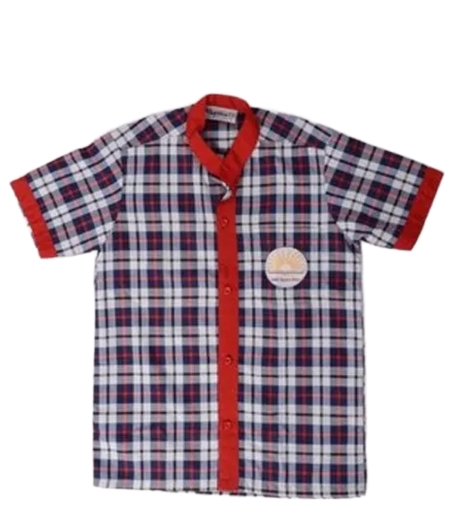 Cotton Check Girls KV School Shirt, Age Group: 3 To 10 Year